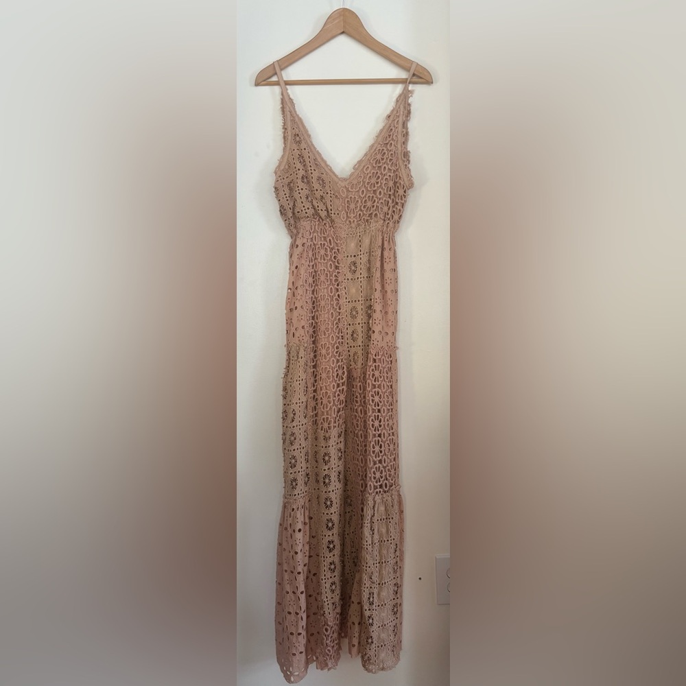 FP ONE free people Yesenia Jumpsuit Crotchet SIZE SMALL - Picture 5 of 8